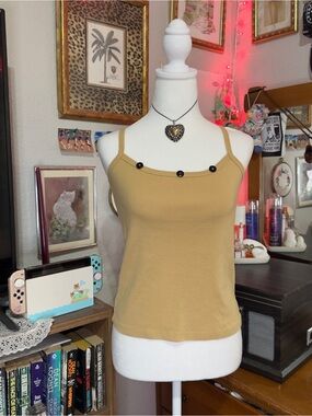 Y2K Women’s Button-Trim Tank Top